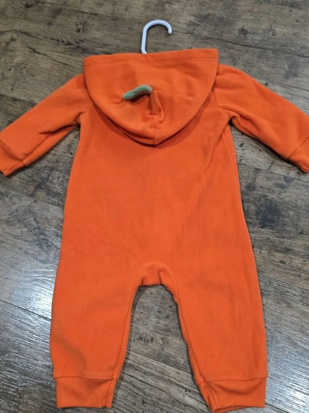 Carter's Orange Pumpkin Hooded Baby One-Piece Sz 6 Months